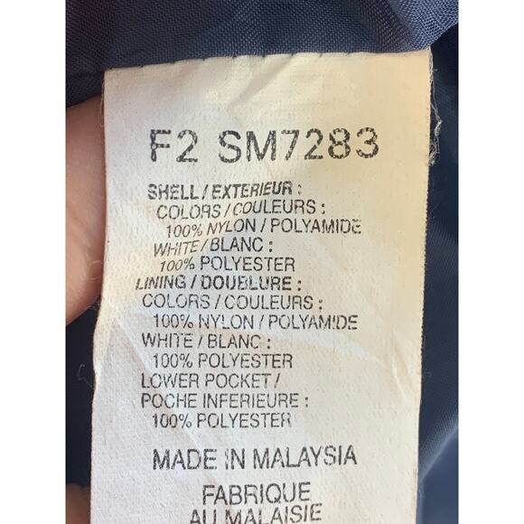 Columbia Colorblock Full Zip Windbreaker Jacket Long Sleeve Blue/Black Size XL - Picture 4 of 5